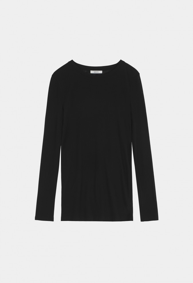 RIBBED CREASE JERSEY TOP