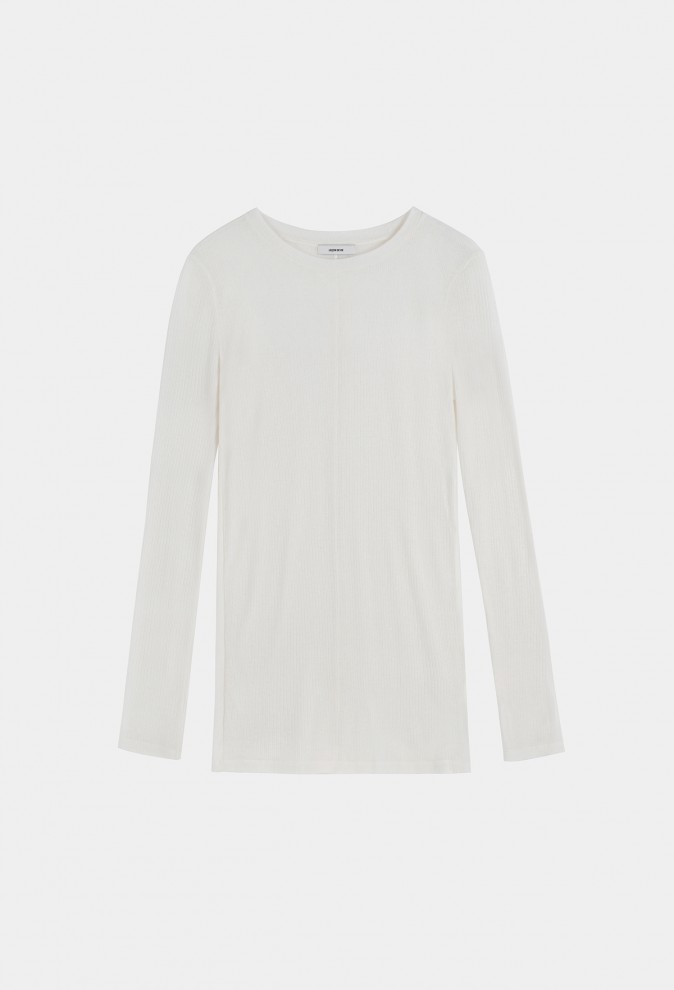 RIBBED CREASE JERSEY TOP
