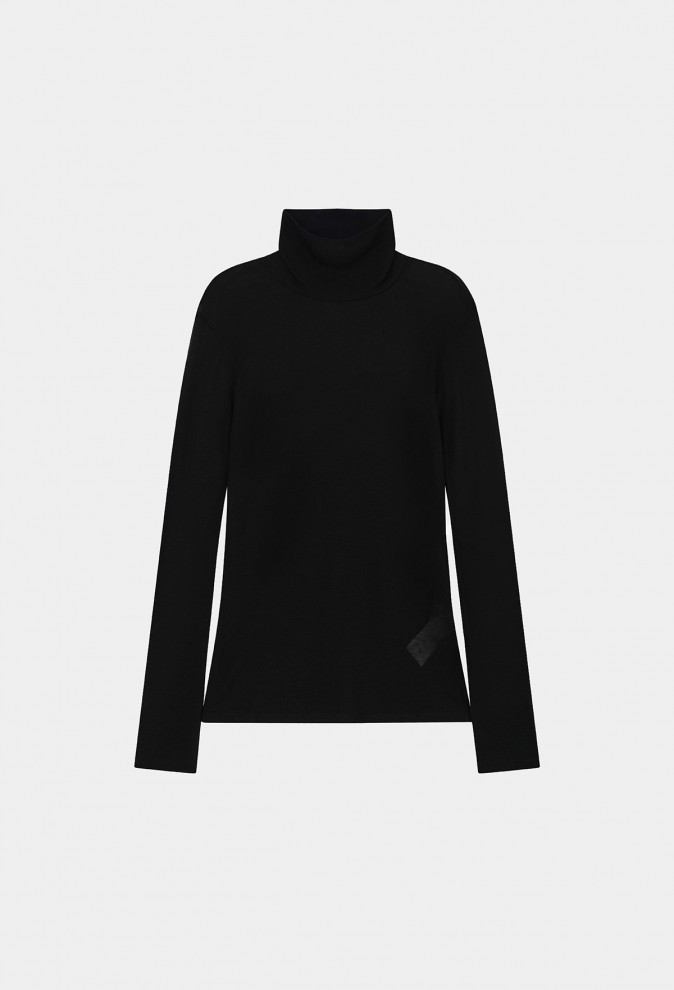SHEER TURTLENECK T-SHIRT