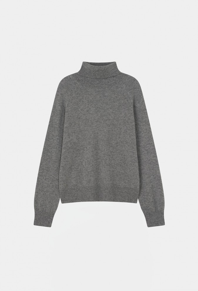 HIGH-NECK CASHMERE KNIT