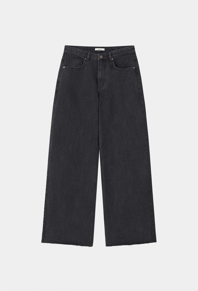 RAW HEM WIDE DENIM