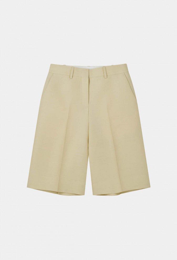 WOOL SILK BERMUDA PANTS [LIMITED]
