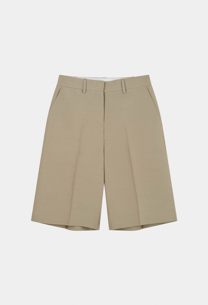 WOOL SILK BERMUDA PANTS [LIMITED]