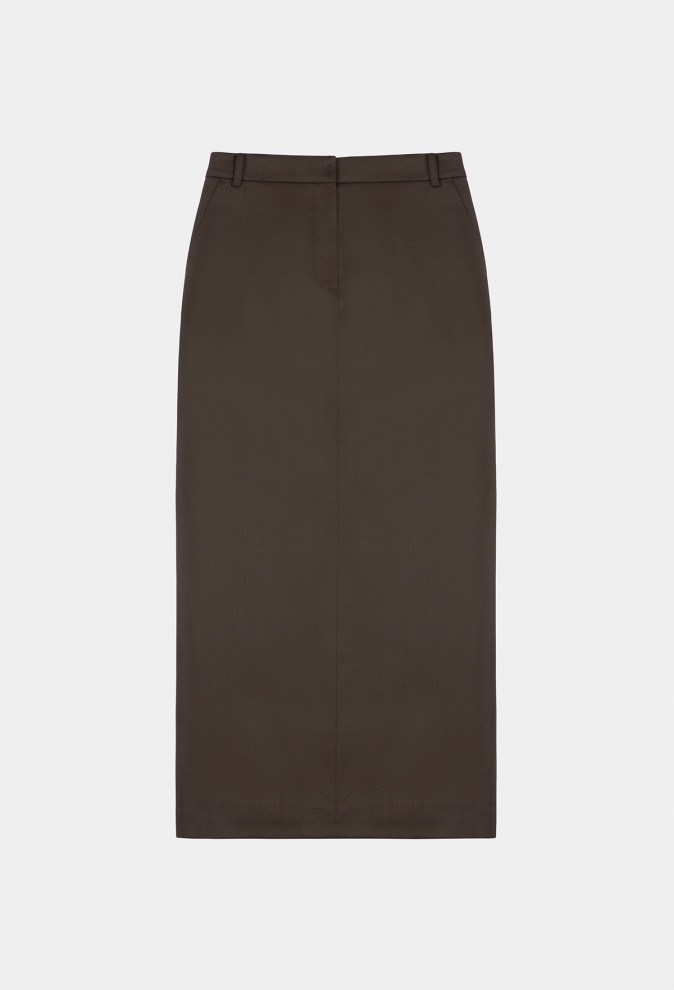 WOOL MAXI SKIRT